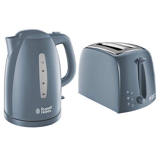 grey-kettle-and-toaster-sets Russell Hobbs 21274 Textures Kettle, Plastic, 3000