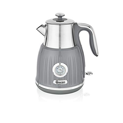 grey-kettles Swan SK31040GRN Retro Kettle with Temperature Dial