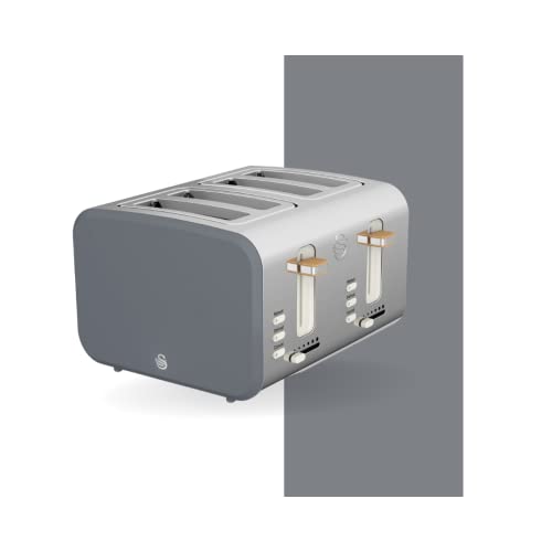 grey-toasters Swan ST14620GRYN, 4 Slice Nordic Toaster, 1500W, S