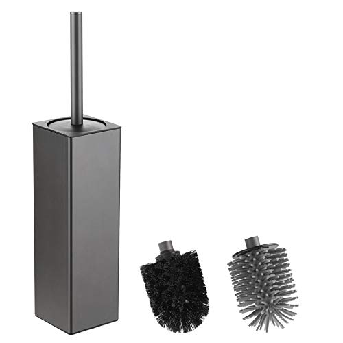 grey-toilet-brushes BGL Toilet Brush and Holder, Silicone Toilet Brush