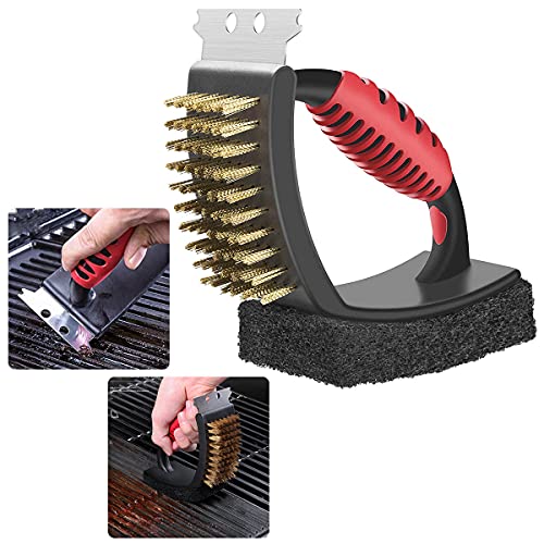 grill-brushes Grill Brush BBQ Cleaning Brush 3 in 1 Barbecue Cle
