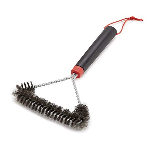 grill-brushes Weber 6277 30 cm Three-Sided Grill Brush, Black/Si
