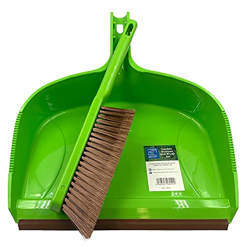 heavy-duty-dustpans-and-brushes Deluxe Garden Dustpan and Brush Set – Large Dust