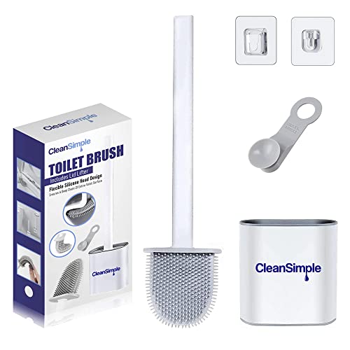 hygienic-toilet-brushes CleanSimple | Silicone Toilet Brush with Holder Wa