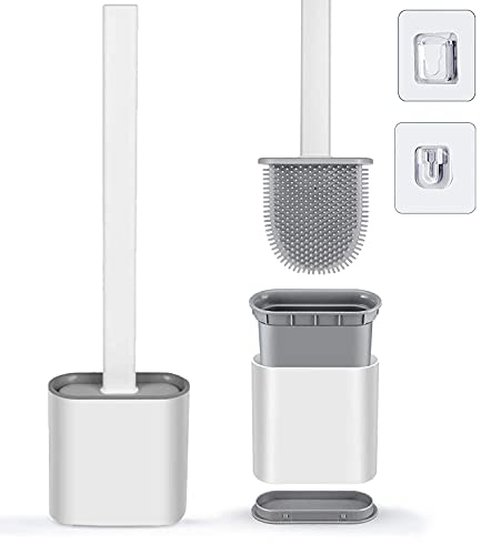 hygienic-toilet-brushes Toilet Brush with Holder, Deep Cleaning Bathroom F