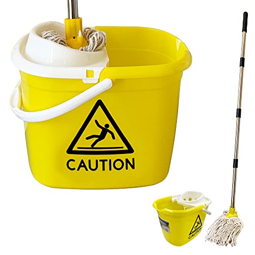 industrial-mops String Mop and Bucket Set, Comes with 12L Mop Buck