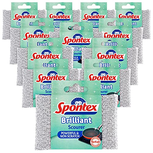 iron-plate-cleaners Spontex Brilliant Scourer Pad (Pack of 12)