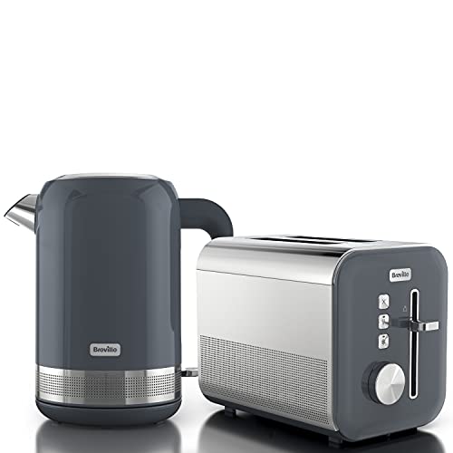 kettle-and-toaster-sets Breville Grey Kettle & Toaster Set | High Gloss Co