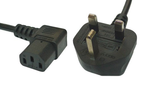 kettle-leads 3M Right Angled Angle Kettle Type IEC Mains Power