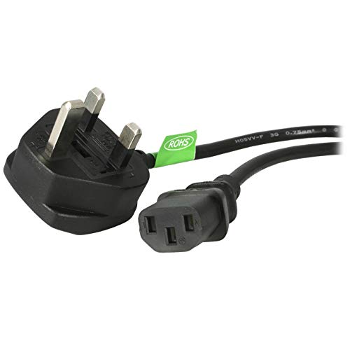 kettle-leads StarTech.com 10ft (3m) UK Computer Power Cable, 18