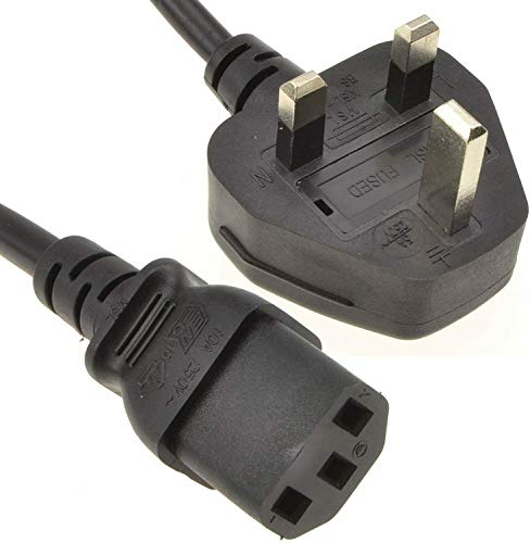 kettle-plugs 1.8m IEC Kettle Lead Power Cable 3 Pin Plug PC Mon