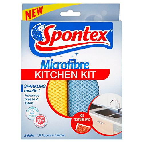 kitchen-cloths Spontex Microfibre Kitchen Kit (2 Cloths)
