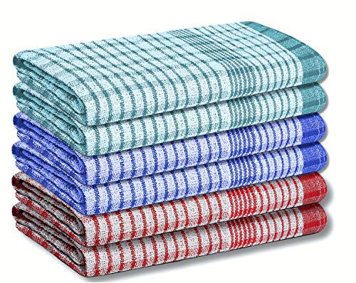 kitchen-cloths Wonderdry Tea Towels Kitchen Mix Pack of 6, Cotton