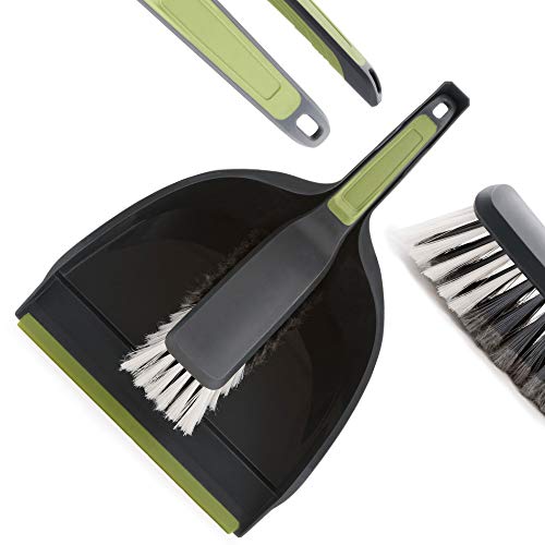 large-dustpans-and-brushes CleanPEAK Large Dustpan and Brush Set with Soft Gr