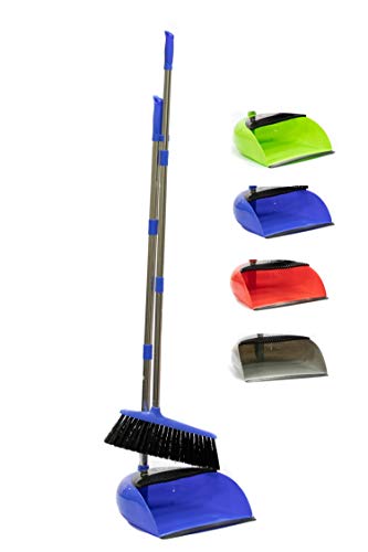large-dustpans-and-brushes Long Handled Dustpan and Brush Set Lobby Dust Pan