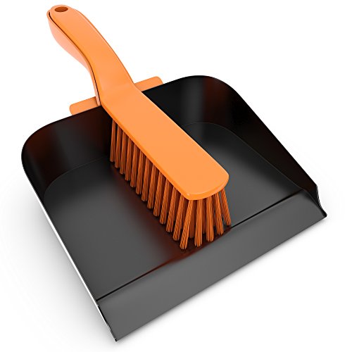 large-dustpans-and-brushes Workforce NEW HEAVY DUTY METAL DUSTPAN AND BRUSH S
