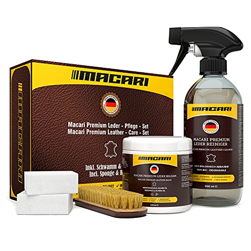 leather-upholstery-cleaners Macari Leather Care Kit for Sofa Car Shoes Upholst