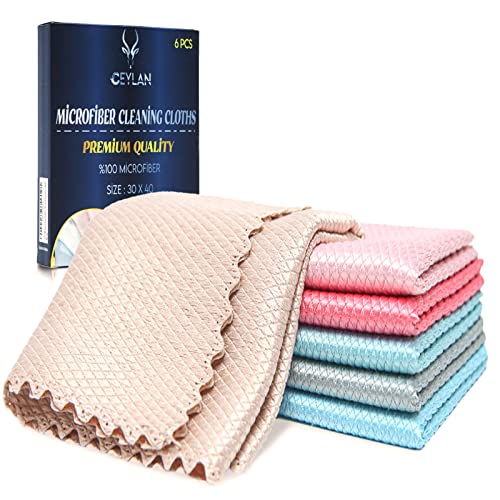 lint-free-cloths 6 Pack Easy Clean Nanoscale Cleaning Cloths- 30x40
