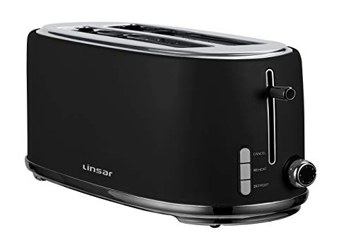 long-slot-toasters Linsar KY832 - 4 Slice Toaster with Defrost, Rehea