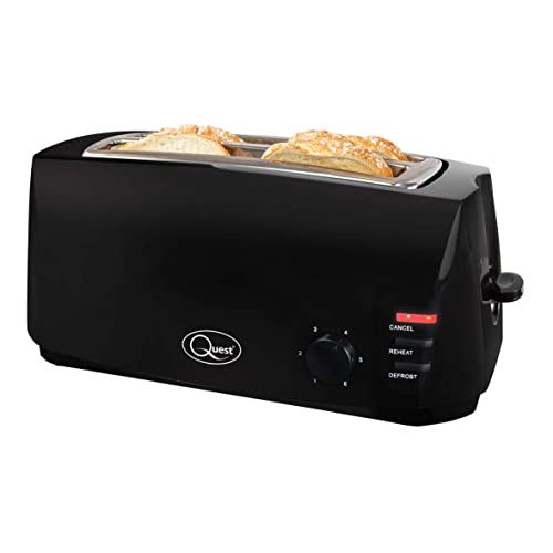 long-slot-toasters Quest 35069 Extra Wide 4 Slice Long Slot Toaster /