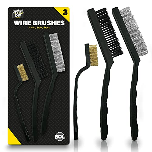 metal-brushes 3pk Wire Brush Set | Durable Sturdy Wire Brushes f