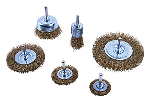 metal-brushes Amtech F3500 Wire Wheel Brush Set, Steel Wires for