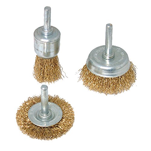 metal-brushes Silverline 985332 Brassed Steel Wire Wheel and Cup