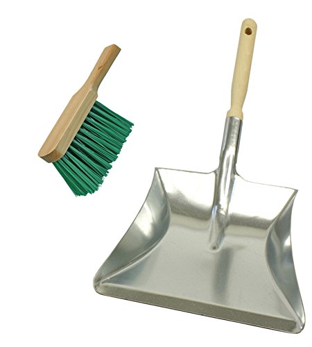 metal-dustpans-and-brushes Brushmann Large Dustpan/Hand Shovel and Hand Brush