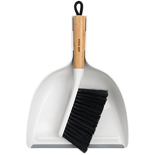metal-dustpans-and-brushes MR.SIGA Dustpan and Brush Set, Portable Cleaning B