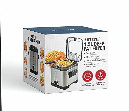 mini-deep-fat-fryers ADEPTNA Premium 1.5L Deep Fat Fryer 900W Stainless