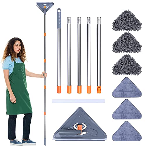 mini-mops Triangle Cleaning Mop Adjustable Extendable Wall C