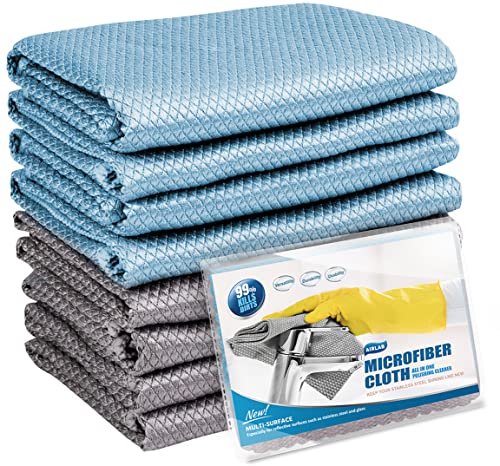 mirror-cleaning-cloths Airlab 8 Pack Fish Scale Microfiber Cleaning Cloth