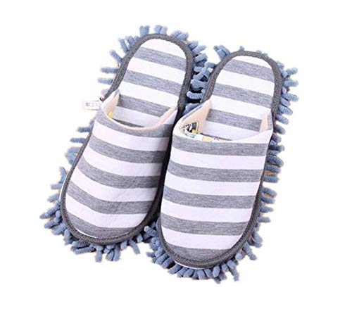 mop-slippers 1 Pair of Multifunction Stripes Cleaning Slippers,