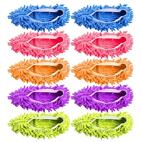 mop-slippers 5 Pairs (10 Pieces) Multi-Function Dust Duster Mop