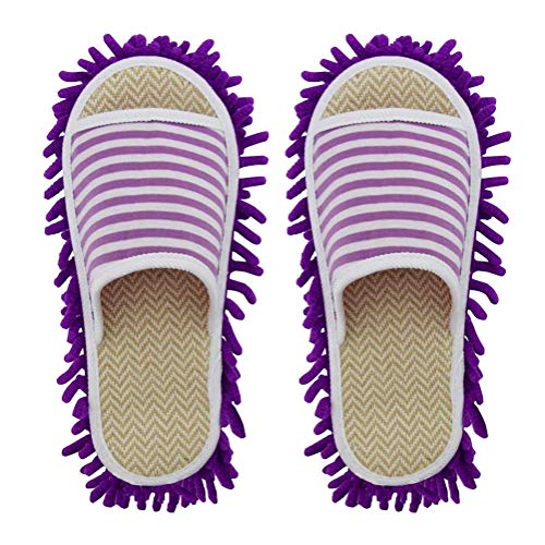 mop-slippers nuoshen 1 Pair of Mop Slippers, Floor Cleaning Sli