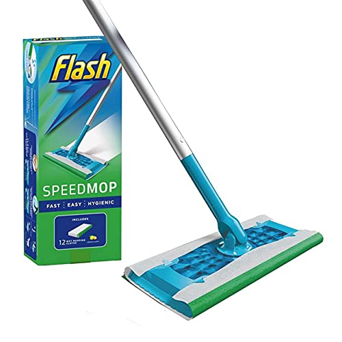 mop-sticks Flash Speedmop Starter Kit, Mop + 12 Absorbing Ref