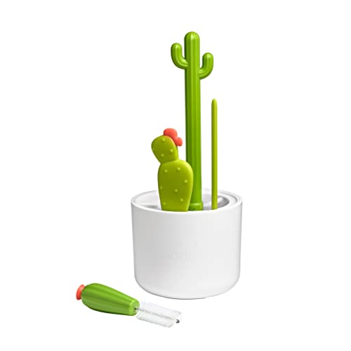 novelty-toilet-brushes Boon Cacti Bottle Cleaning Brush Set,Multicolour