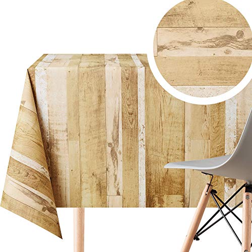 oil-cloths Wooden Rustic Plank Wipe Clean Tablecloth - Textil