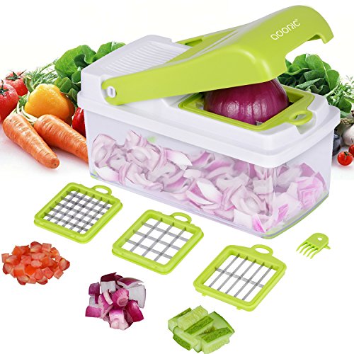 onion-slicers Vegetable Chopper, Adoric Food Slicer Dicer 3 Inte