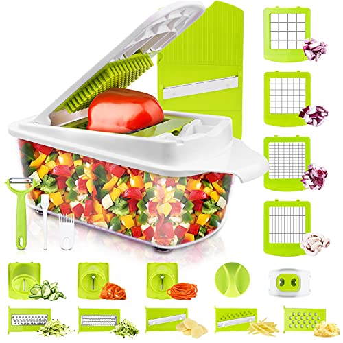 onion-slicers Vegetable Cutter Fruit Cutter 23 Pieces Vegetable