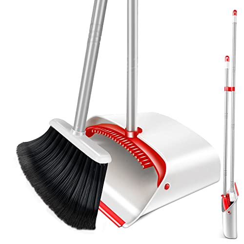 outdoor-dustpans-and-brushes Masthome Dustpan and Brush Sets Long Handled, Broo