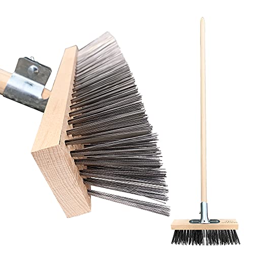 patio-brushes Newman and Cole Wire Broom Head and Handle - 12" S
