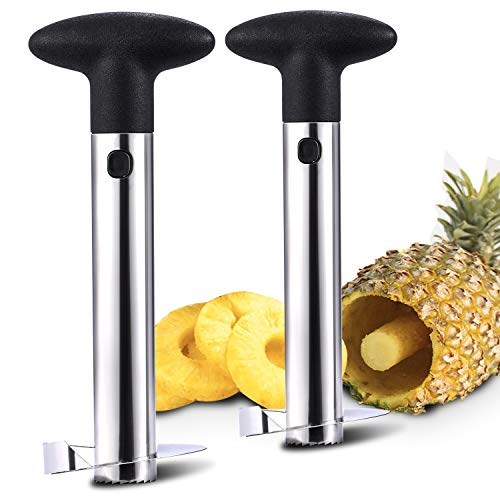 pineapple-corers-and-slicers Yizerel 2 Pack Stainless Steel Pineapple Corer Cut