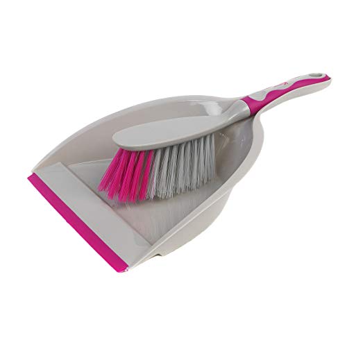 pink-dustpans-and-brushes Kleeneze KL062390EU Deluxe Space Saving Handheld D