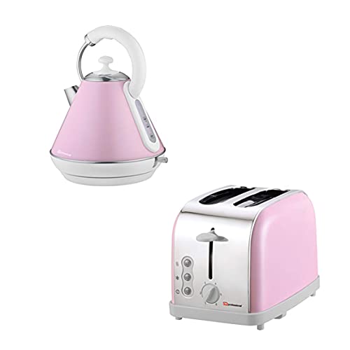 pink-kettle-and-toaster-sets SQ Professional Breakfast Set 2pc Kettle 2200W & 2