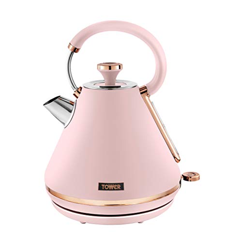 pink-kettle-and-toaster-sets Tower T10044PNK Cavaletto 1.7 Litre Pyramid Kettle