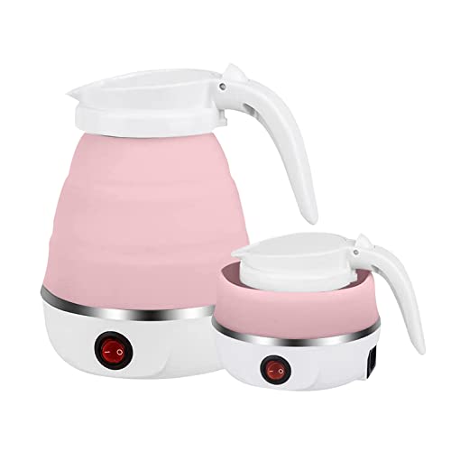 pink-kettles Foldable Electric Kettle, White/Blue/Pink Portable