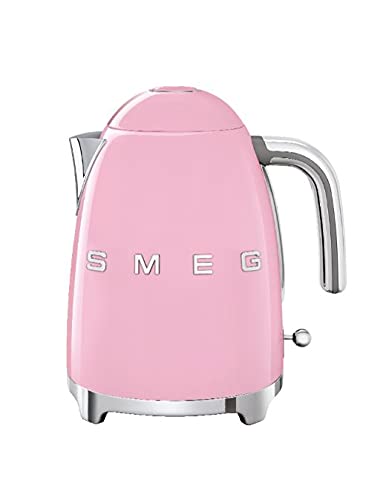 pink-kettles Smeg KLF03PKUK Retro Style Kettle, Water Level Ind