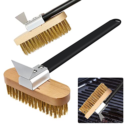 pizza-oven-brushes Adjustable Strong Pizza Oven Brush with Scraper Ba