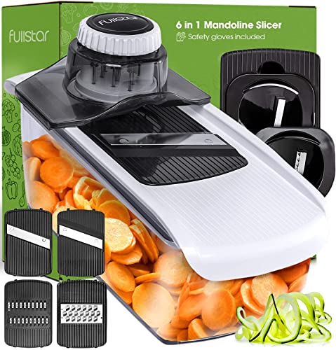 potato-slicers 6-in-1 Mandoline Vegetable Slicer Spiralizer - Kit